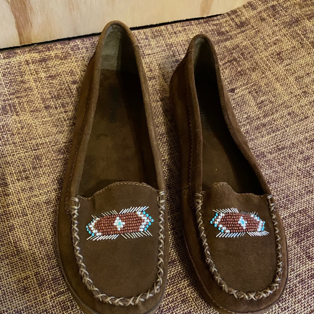 Minnetonka leather slippers